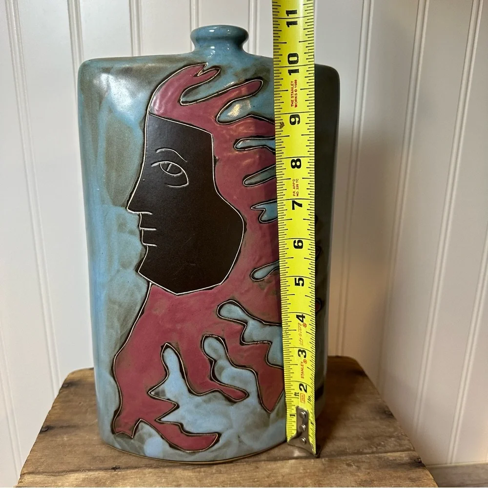 Mara Stoneware Pottery Sun Moon Face Ceramic Fantastic Sun Moon Energy